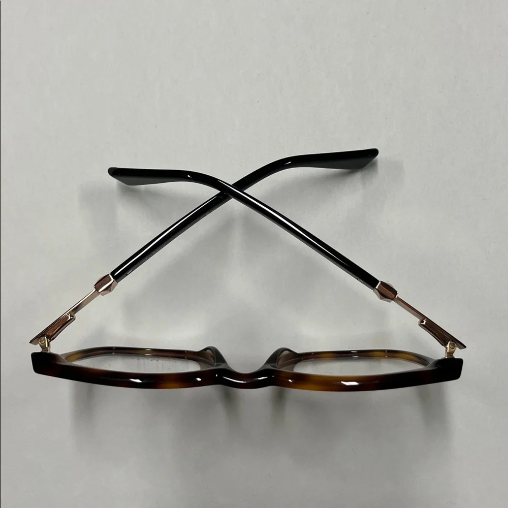 MAXMARA NWOT Women's Tortoise Modern Square 58-140 Springe Hinge Eyeglass Frame